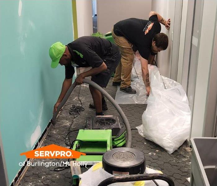 Servpro crew cleaning office building